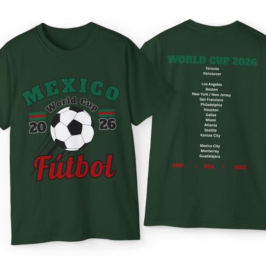 Mexico World Cup 2026 Shirt, USA Mexico Canada Soccer, Men Women Shirt, Three Nations One Cup, Host City List, Futbol Gift for Fans