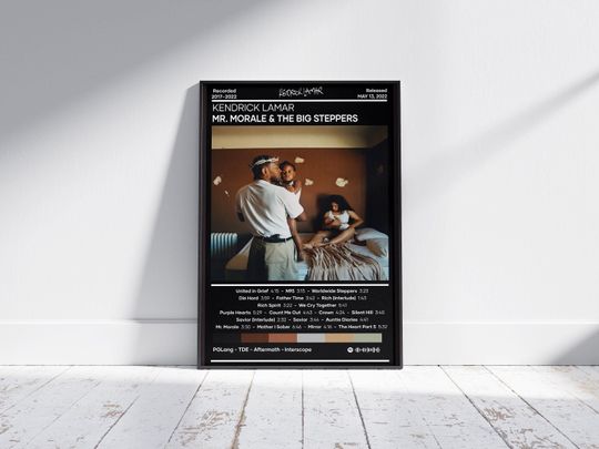 Kendrick Lamar Poster Mr. Morale & the Big Steppers Music Poster Wall Decor