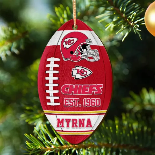 Discover Personalized Kansas City Team Football Chiefss Sport Ornament, Gift For Fans