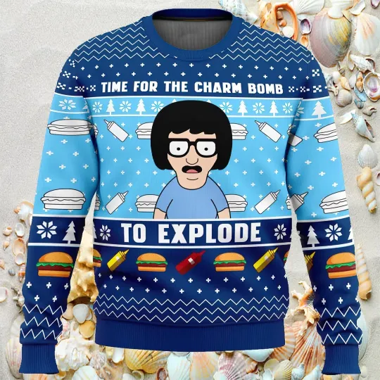 Discover Time For The Charm Bom To Explore Bobs Burgers Ugly Christmas Sweater