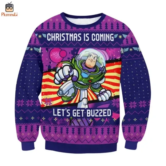 BG Toy Story Buzz Lightyear Ugly Christmas Sweater, Christmas Is Coming Lets Bet