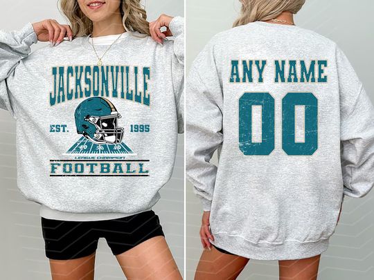 Discover Personalized Jacksonville Football Sweatshirts - T-Shirts - Hoodie, Football Crewneck Sweatshirt, Jacksonville Custom Football Shirt