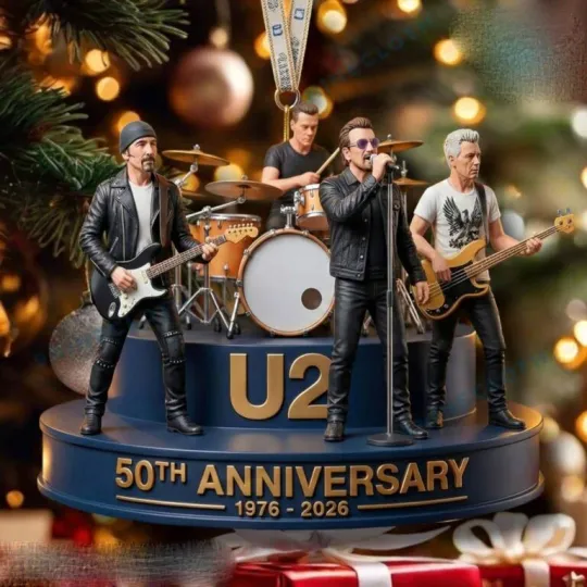 Discover U2 50th Anniversary 1976-2026 Ornament CHRISTMAS 3D EFFECT FOF FANS
