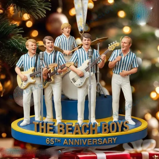 Discover SALE! 2D FLAT - The Beach Boys 65th Anniversary XMAS Ornament for fans