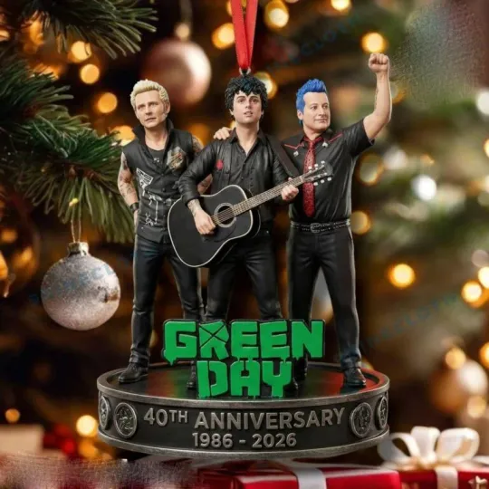 Green Day 40th Anniversary 1986-2026 Ornament 2D FLAT GIFT