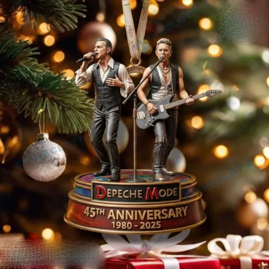 Discover 2d flat Depeche Mode 45th Anniversary 1980-2025 Ornament