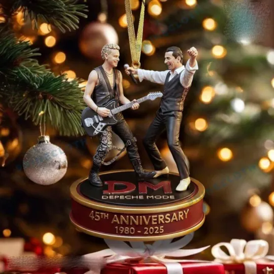Discover Depeche Mode 45th Anniversary 1980-2025 Ornament 2D FLAT