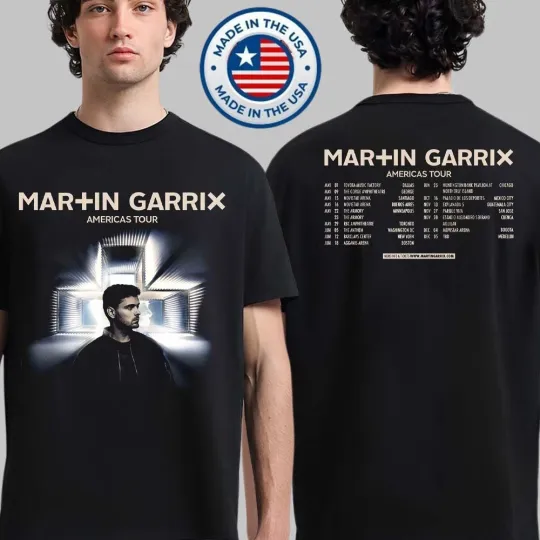 Discover Martin Garrix Americas Tour 2026 City Dates Double Sided T-Shirt