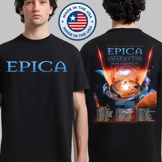Discover Epica Arcane Dimensions Tour 2026 Europe And UK Double Sided T-Shirt