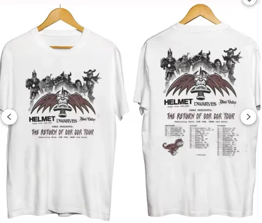 Discover GWAR The Return of GOR GOR Tour Dates 2025 Double Sided Unisex T-Shirt