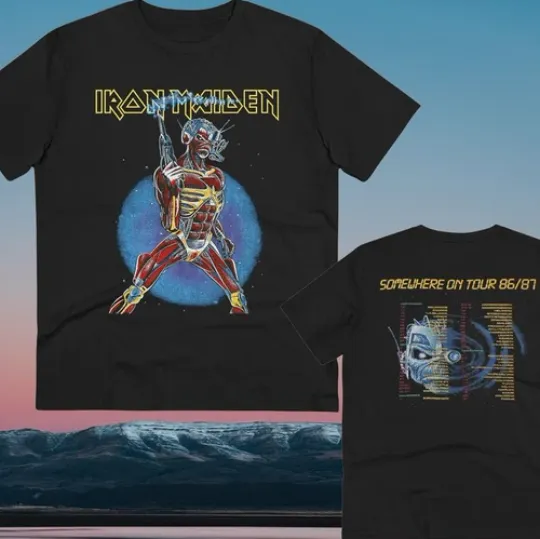 Discover Somewhere On Tour 86 87 T-Shirt, Vintage Rock T-shirt Double Sided