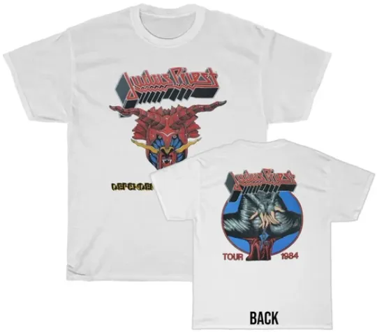 Discover Judas Priest Tour 1984 Defenders of the Faith Shirt Double Sided