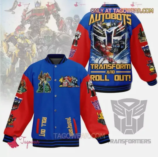 Transformers Autobots Transform And Roll Out Baseball Jacket