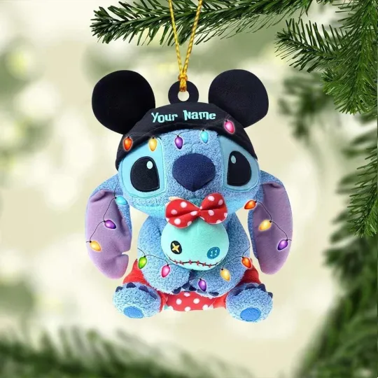 Discover Stitch Christmas Ornament  Disney Stitch Holiday Ornament  Stitch Xmas Gift
