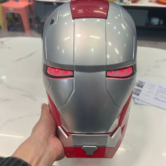 Discover Marvel Comics Iron Man Helmet Electric Wearable Mask 1:1 Automatic Opening And Closing Model Characters Adult Toys Birthday Gift