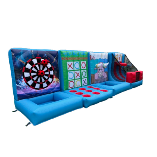 Discover Hot Sale Outdoor Party Inflatable Games 4 In1 Custom Fun Fair Stall Inflatable Carnival Game