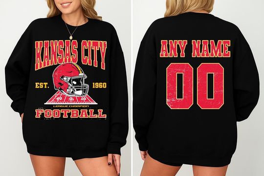 Discover Personalized Kansas City Football Sweatshirts, Gift for Football Fan