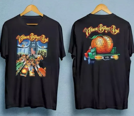 Discover The Allman Brothers Band Double-sided Tour T-shirt Black Tee All Sizes