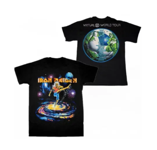 Discover Iron Maiden Virtual 11 World Tour 1998 T-Shirt, Iron Maiden Shirt Double Side