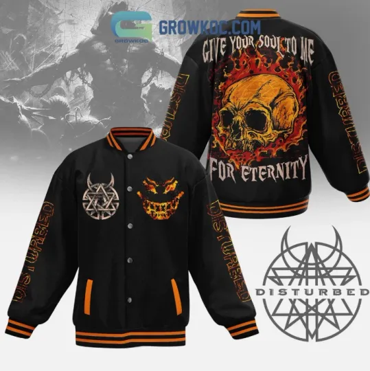 Discover Disturbed Give Your Soul To Me For Eternity Fan Baseball Jacket