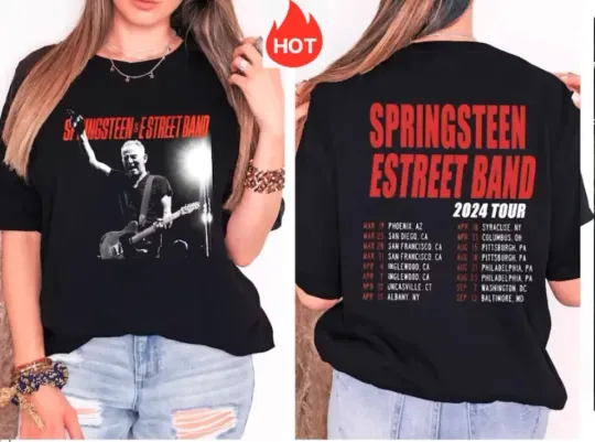 Discover Bruce Springsteen Tour Double Sided T-Shirt