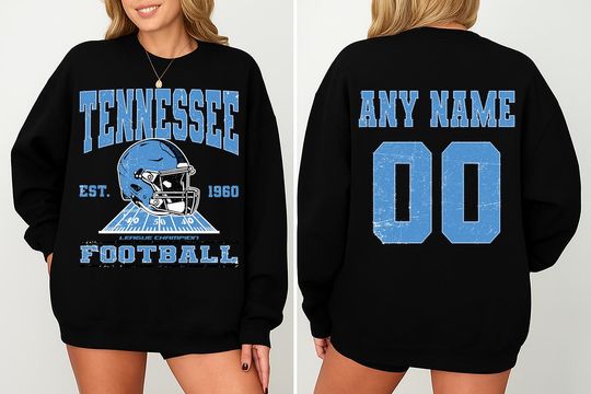 Discover Personalized Tennessee Football Sweatshirts, Gift for Football Fan