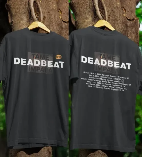 Discover Tame Impala US FALL Tour Dates 2025 Double Sided Unisex T-Shirt