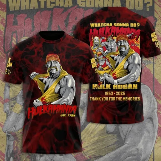 Discover RIP Hulk Hogan Thank You 3D Tshirt All Size