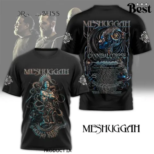 AOP Meshuggah band Cannibal Corpse 3D SHIRT black All size