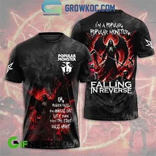 popular monster Falling In Reverse band 3D SHIRT All sizes