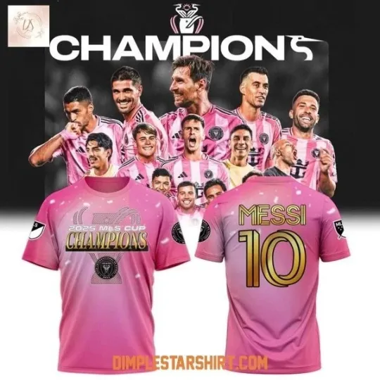 Discover Team Miami x Messiii 10  Cup Champions Shirt 3D, AOP