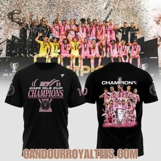 Discover Team Miami CF 2025 Cup Champions Tshirt 3D, AOP