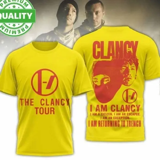 Discover Pilotss band The Clancy Tour 3D AOP Shirt Unisex