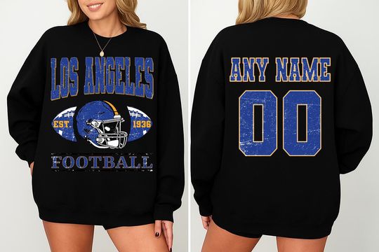 Vintage Los Angeles Football Sweatshirts, Gift for Football Fan