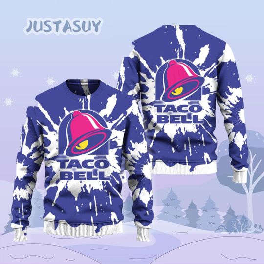 Taco Bell Christmas Sweater, Junk Food Lover Ugly Sweater