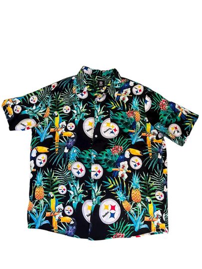 Discover Pittsburgh Steeler Hawaiian Shirt Men’s XL Button-Up Aloha Football