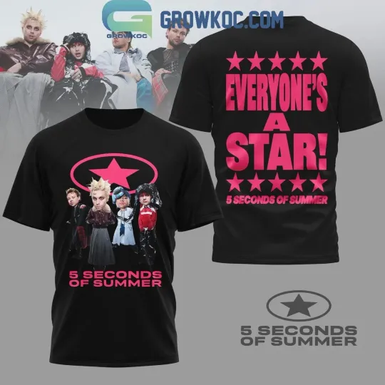 Discover 5 Seconds Of Summer Everyone’s A Star Black 3D T-Shirt BO2370