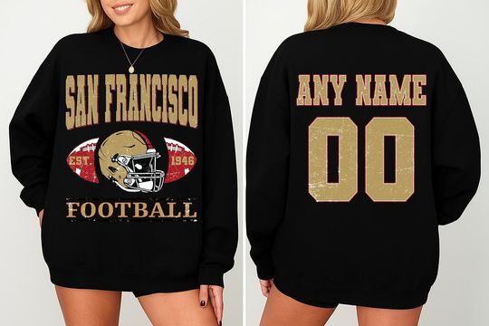 Discover Vintage San Francisco Football Sweatshirts, Gift for Football Fan