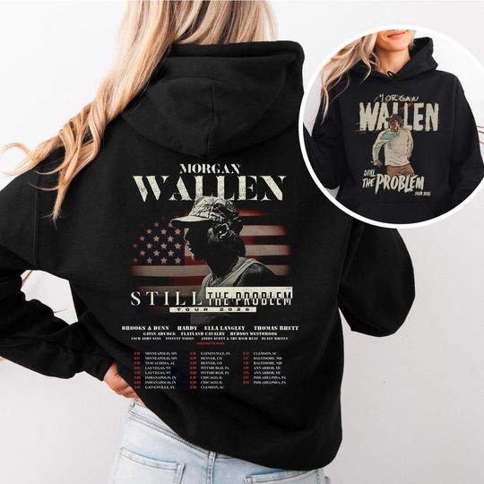 Discover Wallen Western Hoodie, Still the Problem Tour 2026 Front Back Sweatshirt, Country Concert