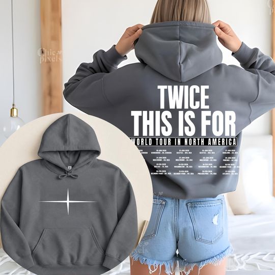 Discover Twice World Tour 2026 Hoodie - Double Sided Hoodies for Members and Fans