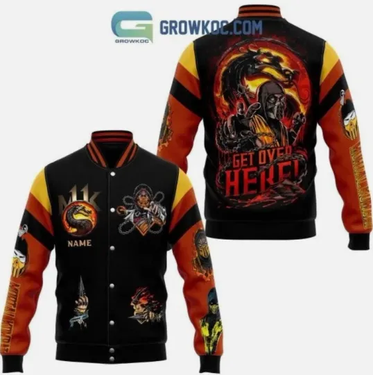 Get Over Here Mortal Kombat Personalized Baseball Jacket Gift For Christmas