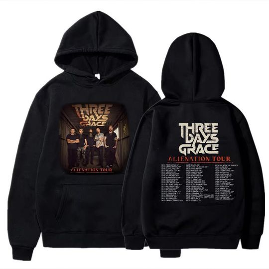 Discover Three Days Grace Alienation 2026 Tour Hoodie Pullover Sweatshirt