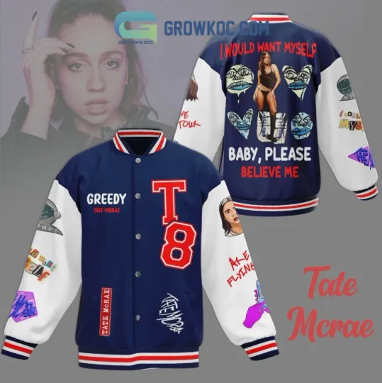 Discover Tate Mcrae Please Believe Me Baseball Jacket Gift For Christmas
