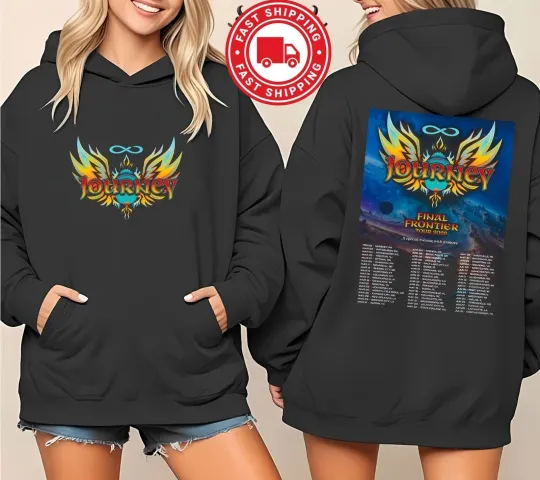 Discover Journey Band Final Frontier Tour 2026 Multicolor Double Sided Hoodie