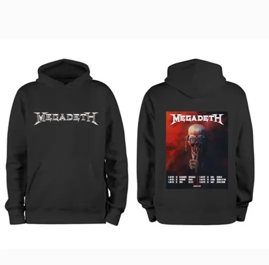 Megadeth 2026 European Tour Double Sided Hoodie