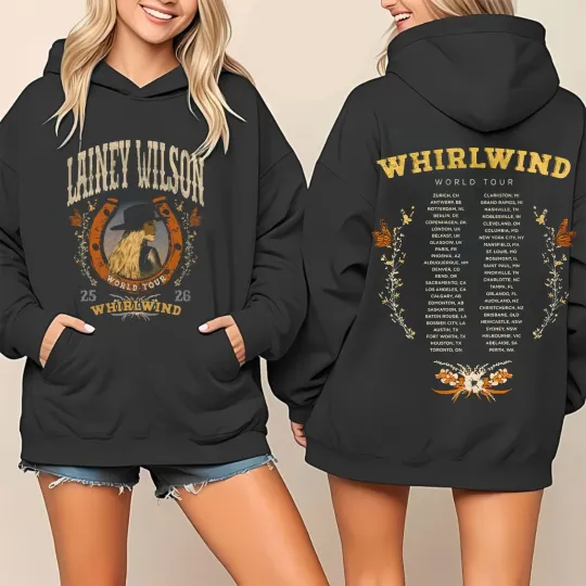 Lainey Wilson Whirlwind World Tour Horseshoe Unisex Hoodie