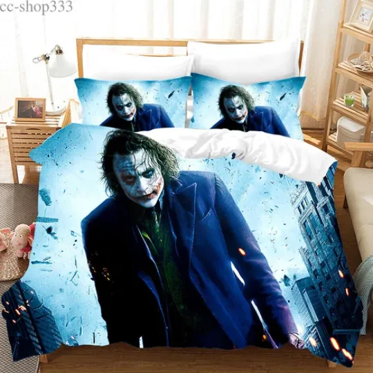 Joker Quilt Cover Bedding Set 3PCS Duvet Cover and Pillowcases