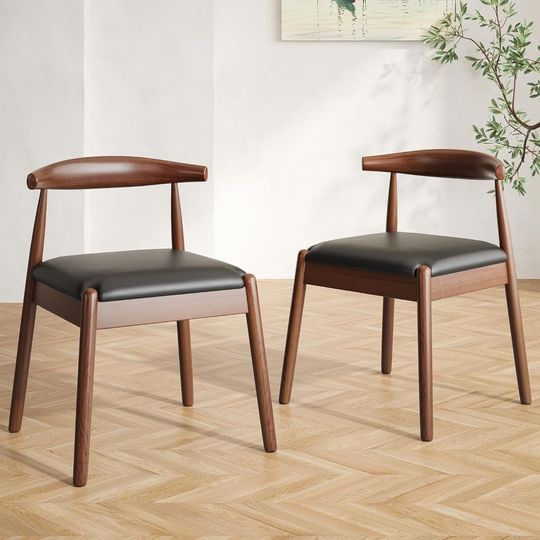 Discover Dining Chairs Set of 2, Mid Century Modern Kitchen & Dining Room Chairs for Dining Room,Dining Table Chairs with Solid Wo