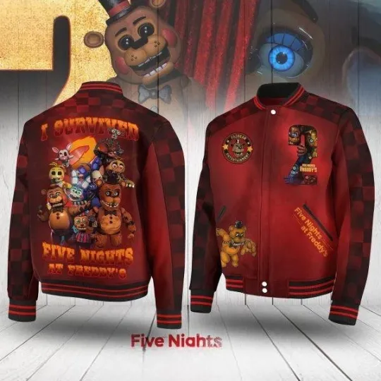Discover I Survived Five Night At Freddy’s 2 Baseball Jacket