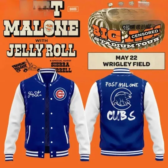 Cubs x 2025 Post Malone Wrigley Field Concert Jacket